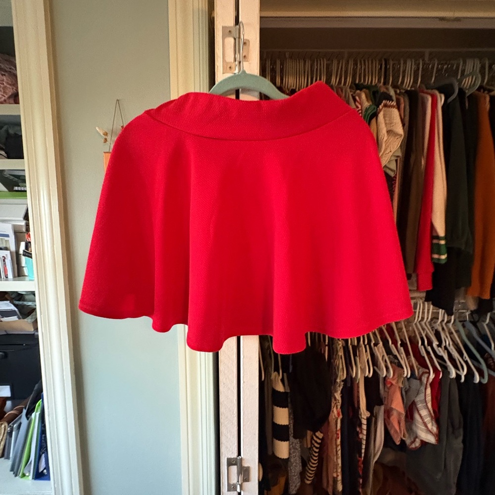 Red Flared Skirt